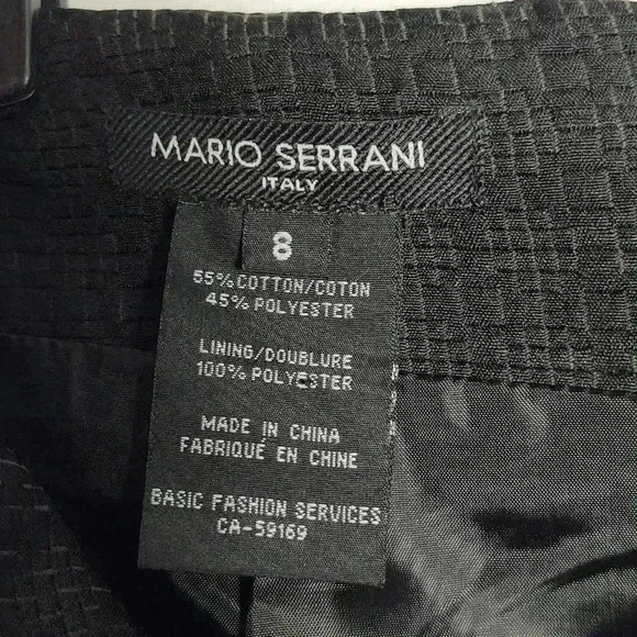 MARIO SERRANI Italy Classic Black Knit Lined Skirt w/ Pockets and Zipper Size 8 - Picture 13 of 14